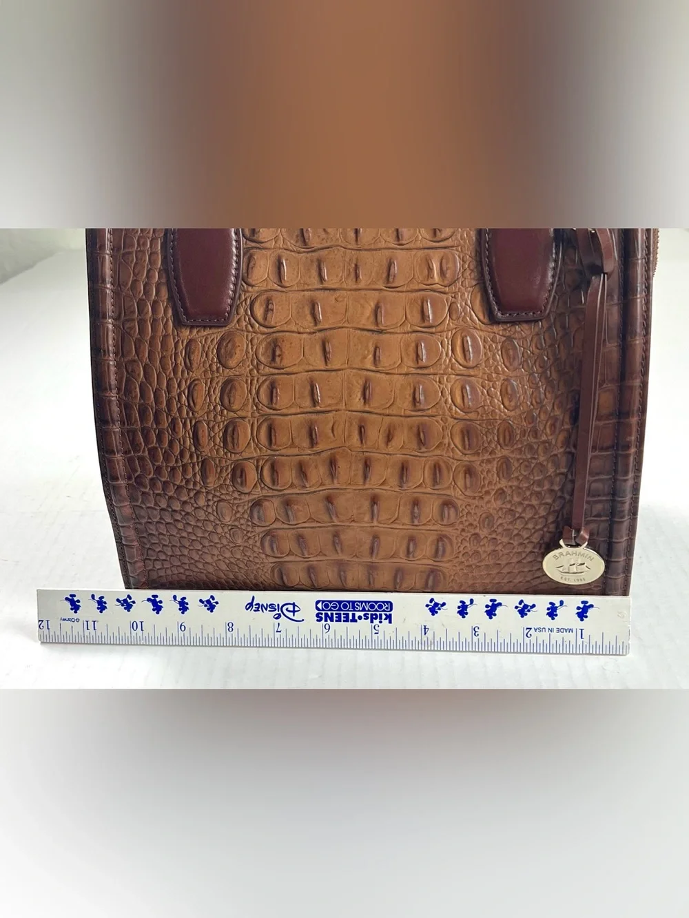 Brahmin Carolina Satchel Pecan Melbourne with Crossbody Strap